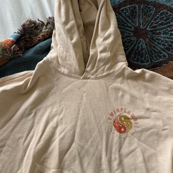 Twin Flames First Drop Ever - Cream Hoodie - M - Picture 1 of 5